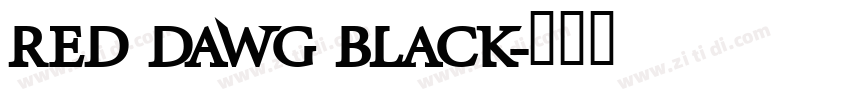 Red Dawg Black字体转换